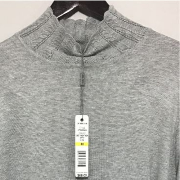 Scalloped Trim Long Sleeve Turtleneck Sweater - Picture 5 of 6